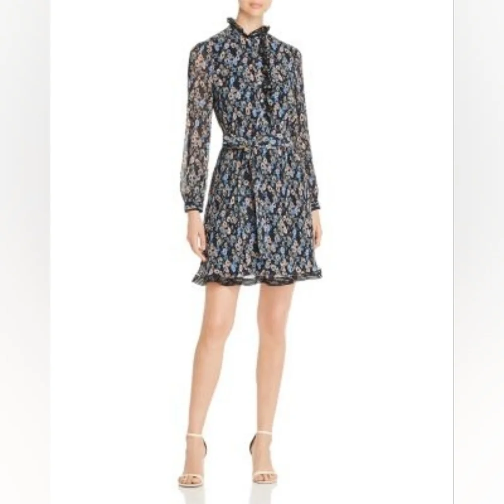 Tory Burch Deneuve floral-print plissé dress size 2